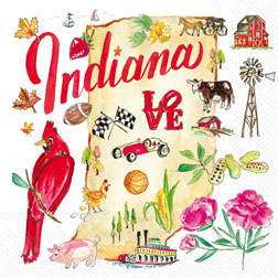 Indiana Love Cocktail Napkins