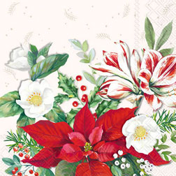 Christmas Florals Cocktail Napkins