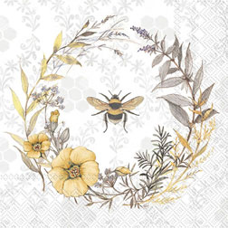 Bee Wreath Cocktail Napkins