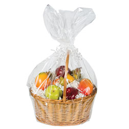 Clear Cellophane Basket Bag