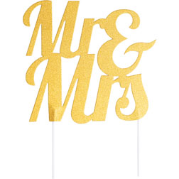 Mr & Mrs Wedding Cake Topper