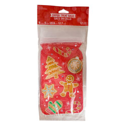 Gingerbread Cookies Zipper Treat Bags