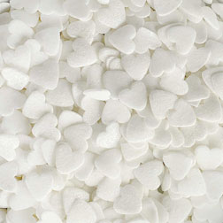 White Pearl Heart Confetti