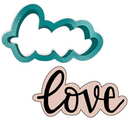 Love Plaque Cookie Cutter