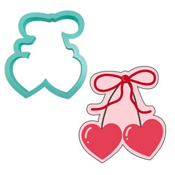 Heart Cherries Cookie Cutter