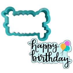 Happy Birthday Plaque Cookie Cutter