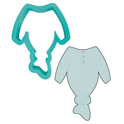 Knotted Onesie Cookie Cutter. Baby Shower Cookie Cutter.