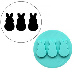 Easter Marshmallow Bunnies Fondant Stamp