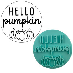 Hello Pumpkin Fondant Stamp