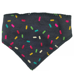 Navy Sprinkles Dog Bandana - Small