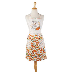 Crazy Pumpkin Lady Adult Apron