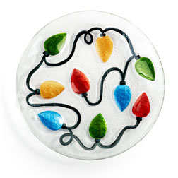 Holiday Lights Mini Round Plate