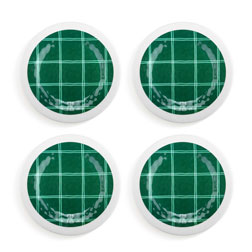 Dark Green Plaid Appetizer Plates