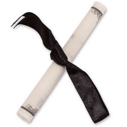 Diploma with Black Ribbon Layon