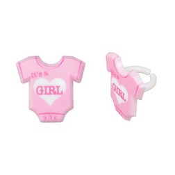 Its a Girl Bodysuit Cupcake Toppers