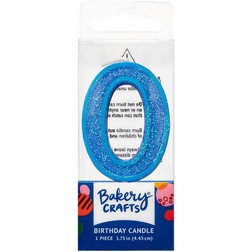 Blue Glitter Number Birthday Candle