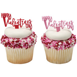 Happy Valentines Day Cupcake Toppers