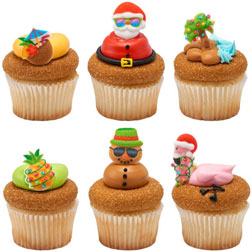 Tropical Christmas Icing Decorations