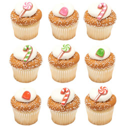 Holiday Candy Edible Cupcake Toppers