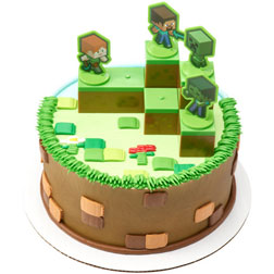 MINECRAFT Birthday Cake Layon, 1ct 