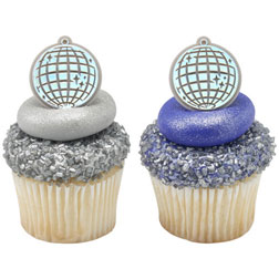 Disco Ball Cupcake Toppers