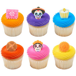 Ofrenda Sugar Skulls Edible Toppers