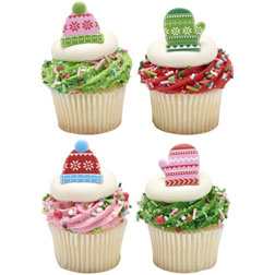 Winter Hats and Mittens Cupcake Toppers