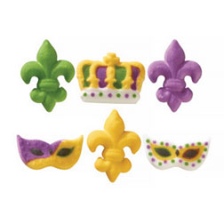 Mardi Gras Party Edible Toppers