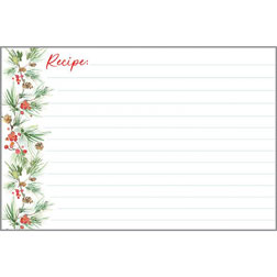 Pine Bough Border Recipe Cards