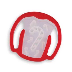 Candy Cane Ugly Sweater Cookie Cutter Stamp