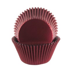 Burgundy Foil Jumbo Cupcake Liners