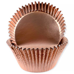 KING / JUMBO Foil Cupcake Liners / Baking Cups – Gold – Cake