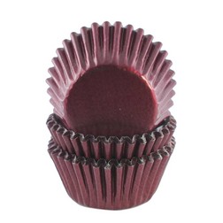 Burgundy Foil Mini Cupcake Liners