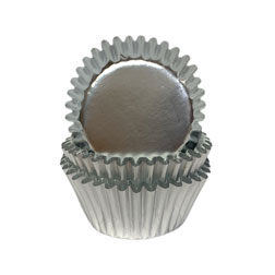 Light Silver Foil Mini Cupcake Liners