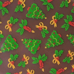 Chocolate Transfer Sheet of Christmas pattern ,Mixed Chocolate