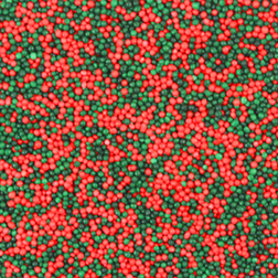 Red and Green Nonpareil Sprinkle Mix