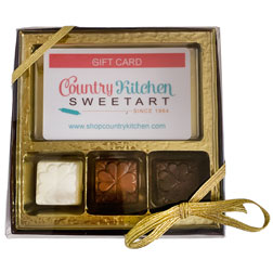 Business Card Gold Insert Candy Box with Clear Lid