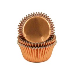 Shop Bulk Mini Cupcake Liners: Orange Foil Wholesale Cupcake Liners –  Sprinkle Bee Sweet