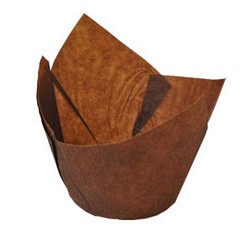 Brown Medium Tulip Cupcake Liners