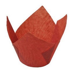 Red Medium Tulip Cupcake Liners