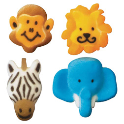 Dec-Ons® Molded Sugar - Jungle Animal Assortment