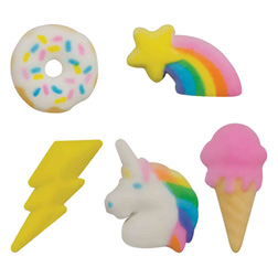 Dec-Ons® Molded Sugar - Rainbow Party Assortment