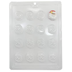 Santa Heads Chocolate Mold