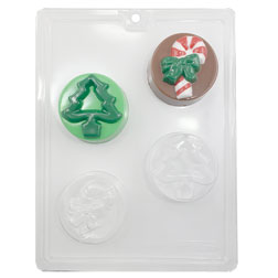 Christmas Mix Disk Chocolate Mold