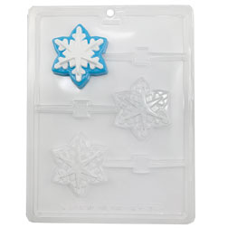 Snowflake Style 5 Chocolate Lollipop Mold