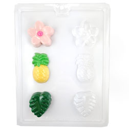 Tropical Flower Assortment Chocolate Mold