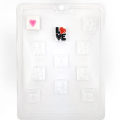 Valentine Love Squares Chocolate Mold