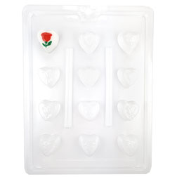 Rose Heart Bonbon Chocolate Mold