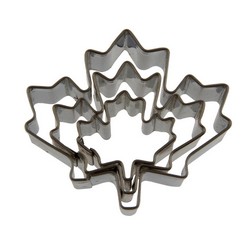 4Pcs Leaf Plunger Cutter Maple Leaf Cookie Cutter Baking Pie Crust Cutters  for T