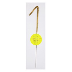 Gold Number 1 Sparkler Candle